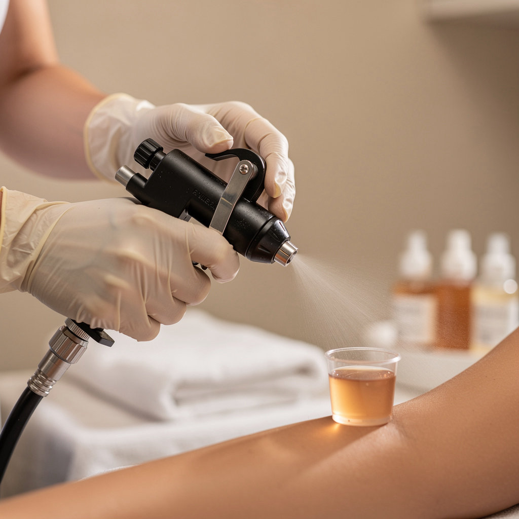 Sunless On The Glo mobile spray tan service providing convenient, professional tanning at your location in Las Vegas